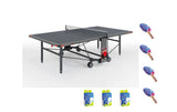 Tavolo Ping Pong Premium Outdoor Grigio cod.C-570E Garlando con 4 Racchette e 18 Palline In Omaggio - TIMESPORT24