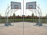 Ab1300/2 1 Coppia Impianto Basket Olimpionico Sbalzo 220 Cm Traliccio con Ruote e Porta-Zavorra