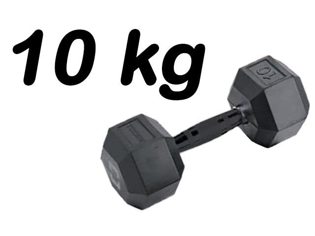 Manubrio Esagonale Gommato -10 kg. Linea Toorx Absolute - TIMESPORT24