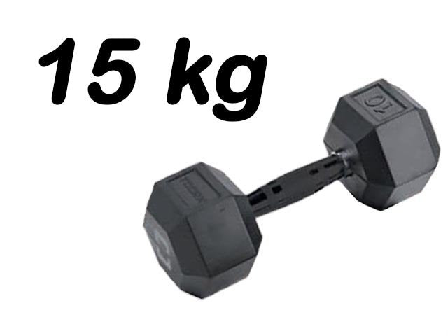 Manubrio Esagonale Gommato -15 kg. Linea Toorx Absolute AMEG-15 - TIMESPORT24