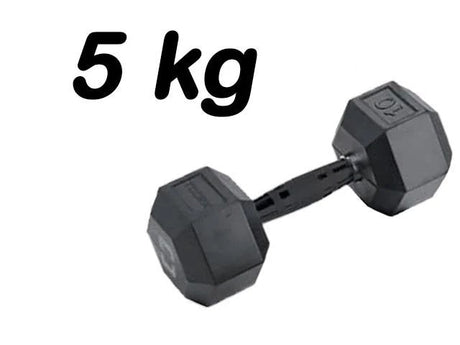 Manubrio Esagonale Gommato -5 kg. Linea Toorx Absolute - TIMESPORT24