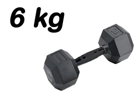 Manubrio Esagonale Gommato -6 kg. Linea Toorx Absolute - TIMESPORT24