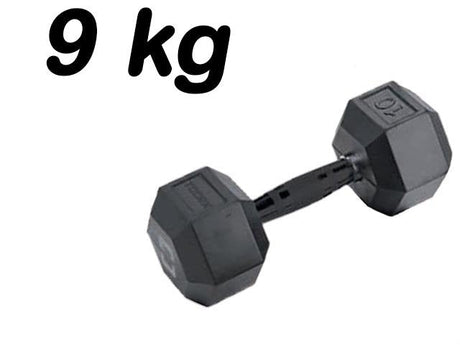 Manubrio Esagonale Gommato -9 kg. Linea Toorx Absolute cod.COD.AMEG-9 - TIMESPORT24