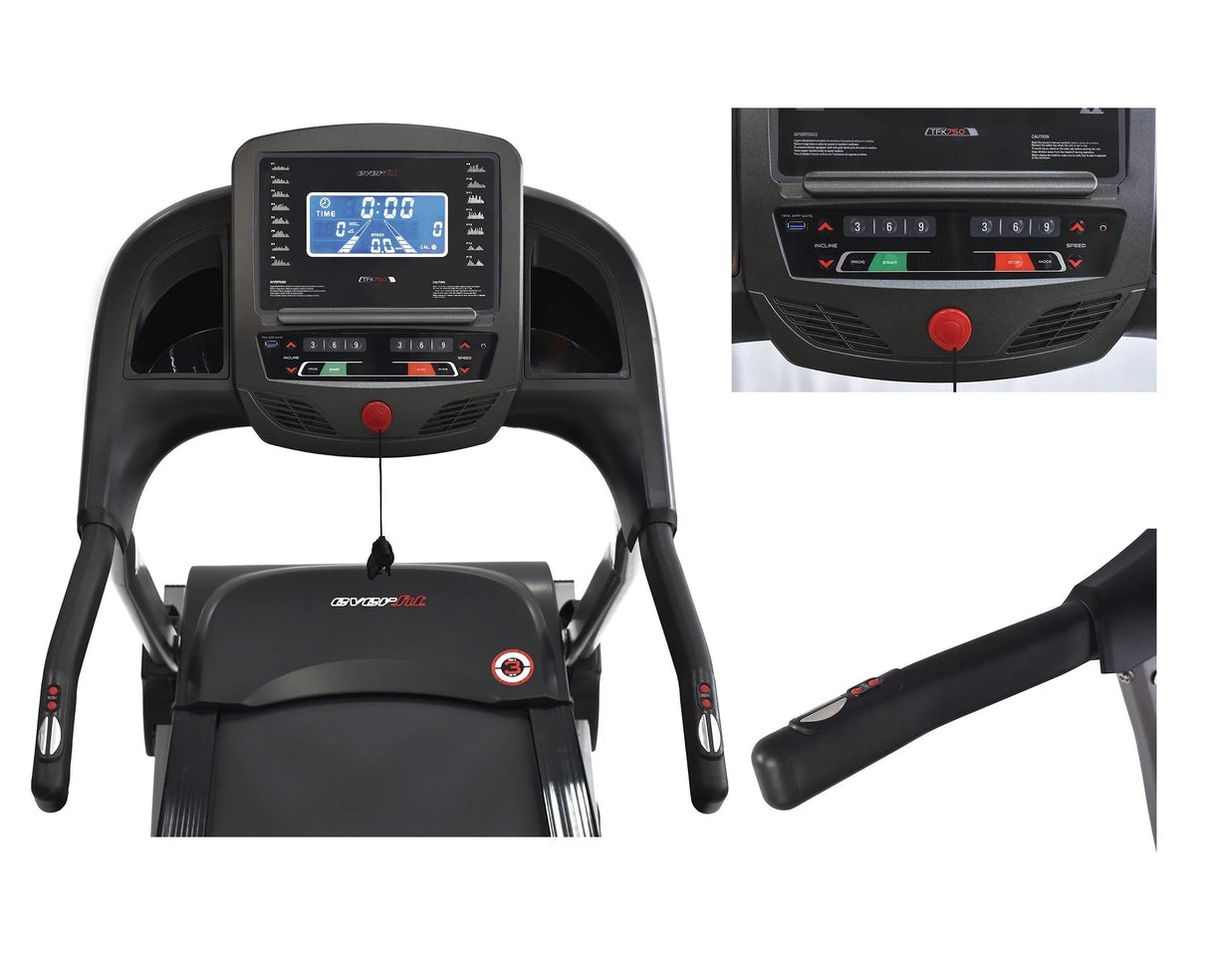Tapis Roulant TFK-750 HRC Inclinazione Elettrica - Utente 120 kg. - APP Ready 3.0- Linea Everfit Velocità; 1 - 20 km/h Piano di corsa; 141 x 51 cm Tappeto Elettrico Palestra - TIMESPORT24