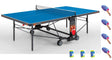 Tavolo Ping Pong Champion Outdoor Blu cod.C-470EB Garlando con 4 Racchette e 18 Palline In Omaggio - TIMESPORT24