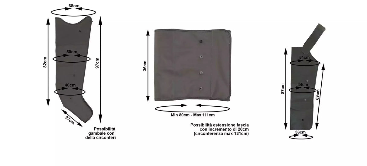 Intense Waves Mesis Pressoterapia Ad Uso Estetico Professionale E Domestico (1 Programma - 4 Camere D'aria + 2 Gambali Cod.psg-iw-2g