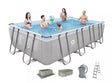 Piscina Rettangolare 549 X 305 X 122 Cm Con Pompa A Sabbia Da 3785l , Scala Sicurezza, Telo Base E Telo Copertura 17728-1eu - TIMESPORT24