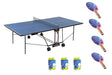 Tavolo Ping Pong Advance Outdoor Blu cod.C-273E Garlando con 4 Racchette Thunder e 18 Palline In Omaggio - TIMESPORT24