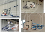 Ab1302/t 1 Coppia Di Impianto Basket Trasportabile - Sbalzo 165 Cm CERTIFICATO A NORMA UNI EN 1270