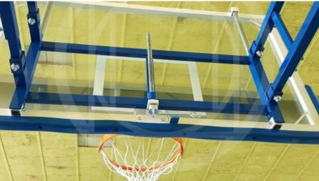 Ab1314/ Sing. Half fixed wall basketball system with cantilever 185 cm and backboard 