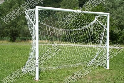 Af1514/ 2b Pair of Steel Mini-Football Goals M. 4 x 2 with sockets to be buried EN749 certified 