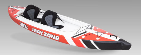 V-shape Duo Kayak - JBAY.ZONE Lunghezza 426cm + Seduta Semi-Rigida + Pagaia in Alluminio + Zaino Trasporto + Pompa + Kit Riparazioni + Valvola Scarico Rapido Linea Jbay.zone - TIMESPORT24