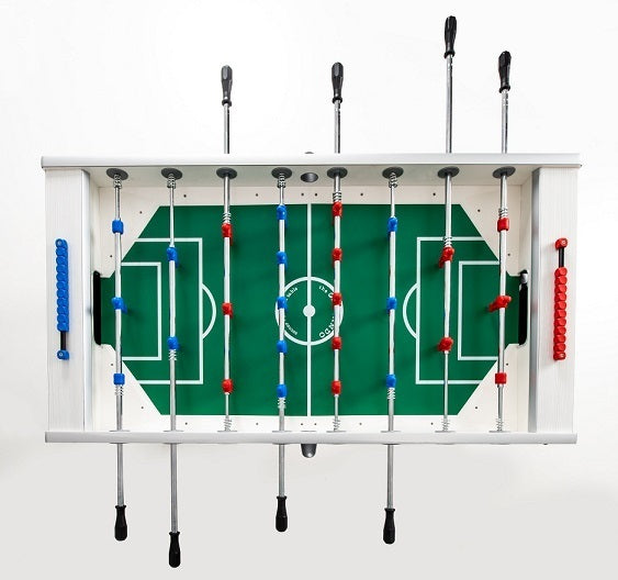 Football table G 500 Weatherproof White glass game top with free Garlando retracting rods 50 balls + waterproof cover + feet 