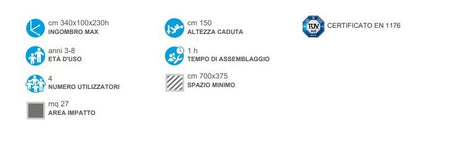 Scivolo Mallorca Cod.712 A/B Open D Giochi - En 1176 Certificati Tuv Scivoli Offerta In Vendita Su Timesport24 - TIMESPORT24