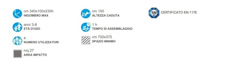 Scivolo Mallorca Cod.712 A/B Open D Giochi - En 1176 Certificati Tuv Scivoli Offerta In Vendita Su Timesport24 - TIMESPORT24