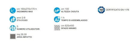 Torretta Marianna Con Scivolo In Vetroresina Cod.758a/B Da Interrare Open D Giochi - En 1176 Certificati Tuv - TIMESPORT24