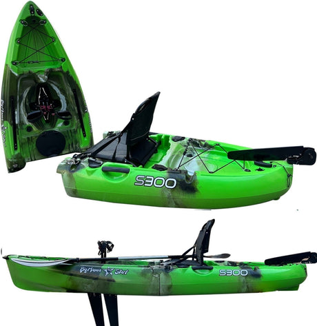 Kayak divisibile a pedali con pinne BIG MAMA START S300 colore Army - TIMESPORT24