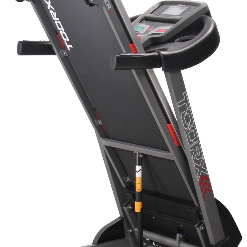 Treadmill Salvaspazio Tapis Roulant Racer Toorx - Inclinazione Elettrica Linea Toorx - Velocità 0,8 - 16,0 Km/h - Utente 110 Kg - Piano Corsa 43 x 132 cm - Tappeto Elettrico Palestra - TIMESPORT24