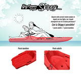 KAYAK MONOPOSTO SKIPPY 2.0 EXPEDITION BIG MAMA KAYAK CANOA 305 CM 1 POSTO ADULTO + 1 POSTO BAMBINO + 1 SEGGIOLINO (PACK 2) - TIMESPORT24