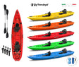 kayak biposto Mojito FISHING Big Mama Kayak canoa con 2 + 1 Posti 380 Cm + 2 Pagaie + 2 Gavoni + 2 ruote integrate + 4 portacanne - TIMESPORT24