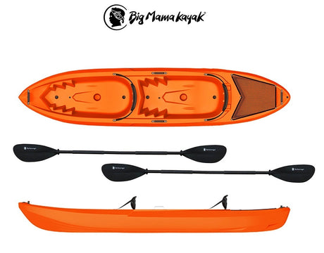 Big Mama Kayak Pireus - Canoa 2 Posti Cm 360 + 2 Pagaie + 2 Seggiolini + 4 Maniglie - TIMESPORT24