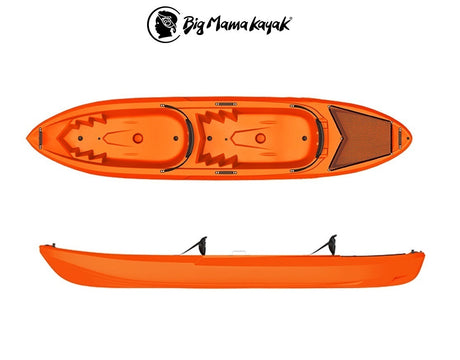 Big Mama Kayak Pireus - Canoa 2 Posti Cm 360 + 2 Pagaie + 2 Seggiolini + 4 Maniglie - TIMESPORT24