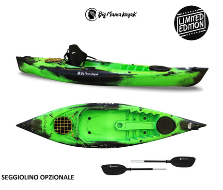 KAYAK MONOPOSTO PRIVAT 2.0 LIMITED EDITION BIG MAMA KAYAK - CANOA DA 295 CM + 2 GAVONI+ 1 PAGAIA in omaggio (PACK 1)