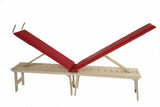 Panca Posturale Versione Con Gambe Per Allungamento Muscolare - Dimensioni Aperta 210 X 30 H 43/151 Cm ( rosso)