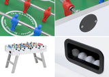 CHAMPION OUTDOOR WHITE FOOTBALL TABLE WEATHERPROOF GARLANDO RETENTING RODS FOLDABLE LEGS + COVER + 50 BALLS + LUBRICANT SPRAY RODS - PACK OFFER 