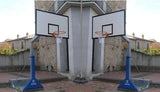 Ab1302/t 1 Coppia Di Impianto Basket Trasportabile - Sbalzo 165 Cm CERTIFICATO A NORMA UNI EN 1270