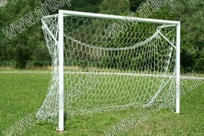 Af1514/ 2b Coppia Porte Minicalcio in Acciaio 4 X 2 m. con Bussole da Interrare Certificata En749