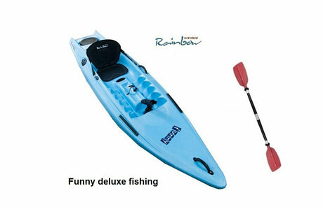 Rainbow Funny Deluxe Fishing Canoa Sit On Top 1 Posto 294 Cm + Pagaia - TIMESPORT24