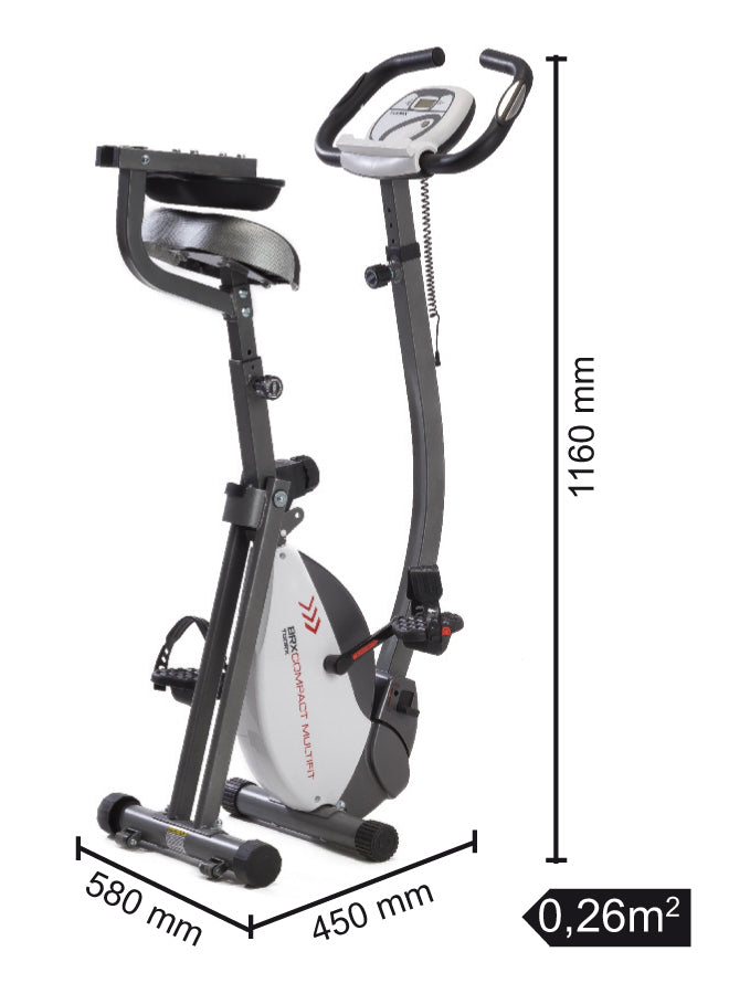 Bici da Camera Richiudibile Brx-compact Multifit Cyclette Salvaspazio Accesso Facilitato E Manubrio Regolabile In Altezza E Inclinazione Toorx Cod.brx-compact-mfit Gym Bike - TIMESPORT24