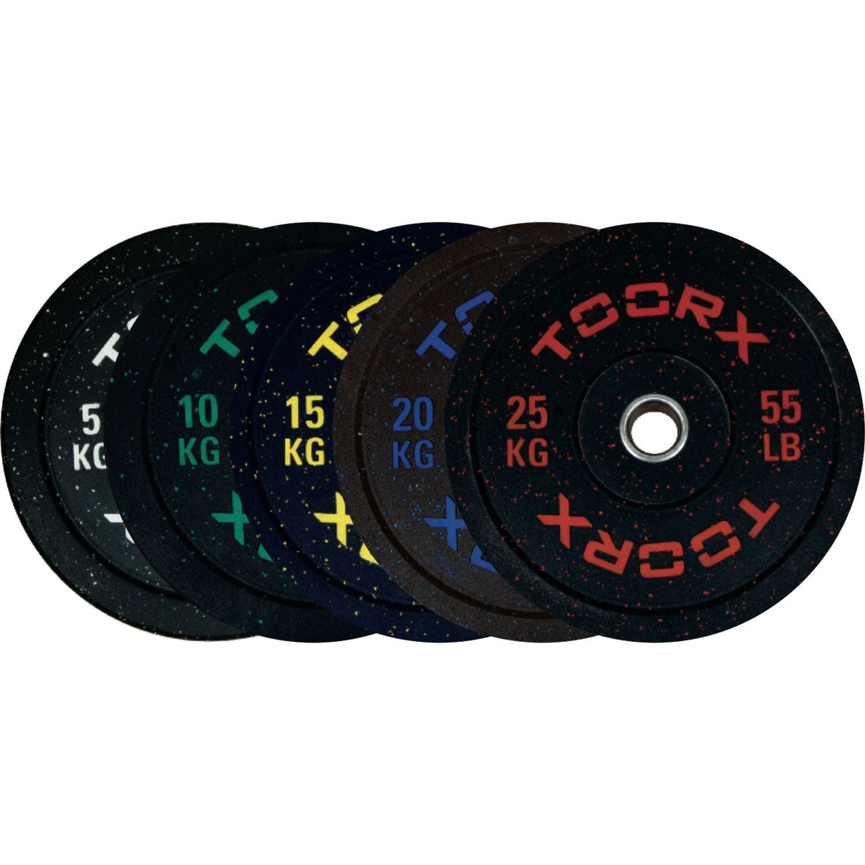 Disco BUMPER Crumb - 15 kg. Ø 45 cm. Foro Interno 51 mm. Linea Toorx - TIMESPORT24