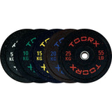 Disco BUMPER Crumb - 15 kg. Ø 45 cm. Foro Interno 51 mm. Linea Toorx - TIMESPORT24
