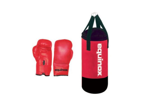Set Boxe Junior Sacco Boxe kg 3 con Guanti 4 oz.cod.BOE-001 Equinox - TIMESPORT24