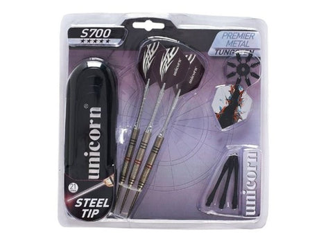 Set 3 Freccette da Competizione in Tungsteno con Punta in Metallo, Custodia e Accessori S700 Unicorn by Garlando - TIMESPORT24