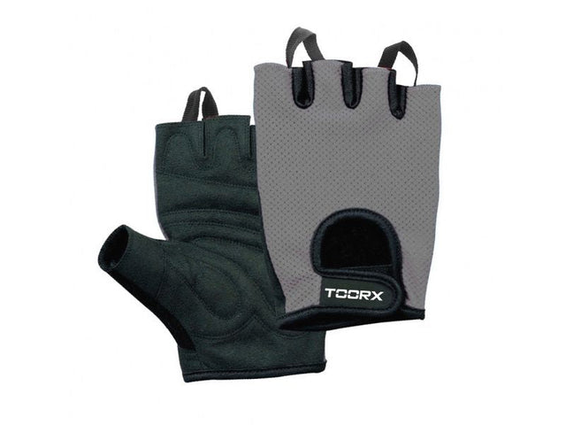 Guanti in Pelle Scamosciata e Microrete - Taglia XL - Nero-Grigio Linea Toorx AHF-030 - TIMESPORT24