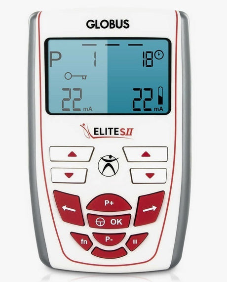 Globus Elite S II Elettrostimolatore + 8 Elettrodi 2 Canali Indipendenti - 100 Programmi Globus cod.G3552 - TIMESPORT24