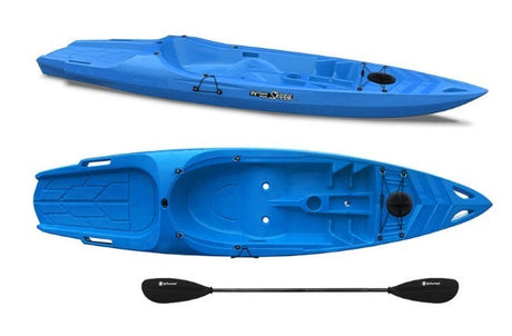 Canoa monoposto Skippy 2.0 Expedition Big Mama Kayal - Kayak 305 cm con 1 posto adulto + 1 bambino + pagaia (pack 1) AZZURRO - TIMESPORT24