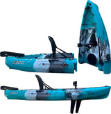 Kayak divisibile a pedali con pinne BIG MAMA START S300 colore Olive - TIMESPORT24